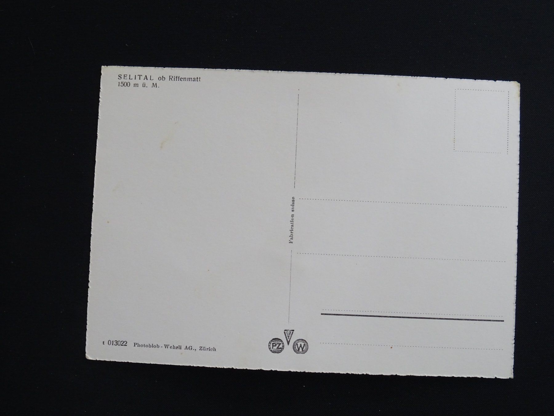Cartes postales: Postkarte Selital ob Riffenmatt – D'occasion à Rothrist par heinrich1966 1