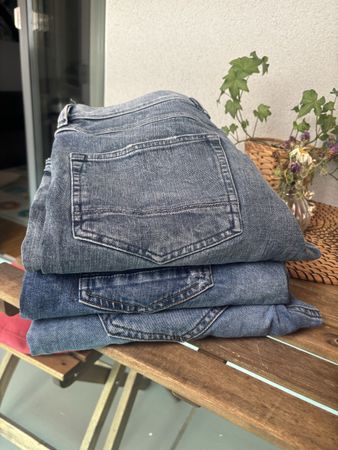 Herren Destroyed Jeans 3er Pack Gr.L-mit löcher