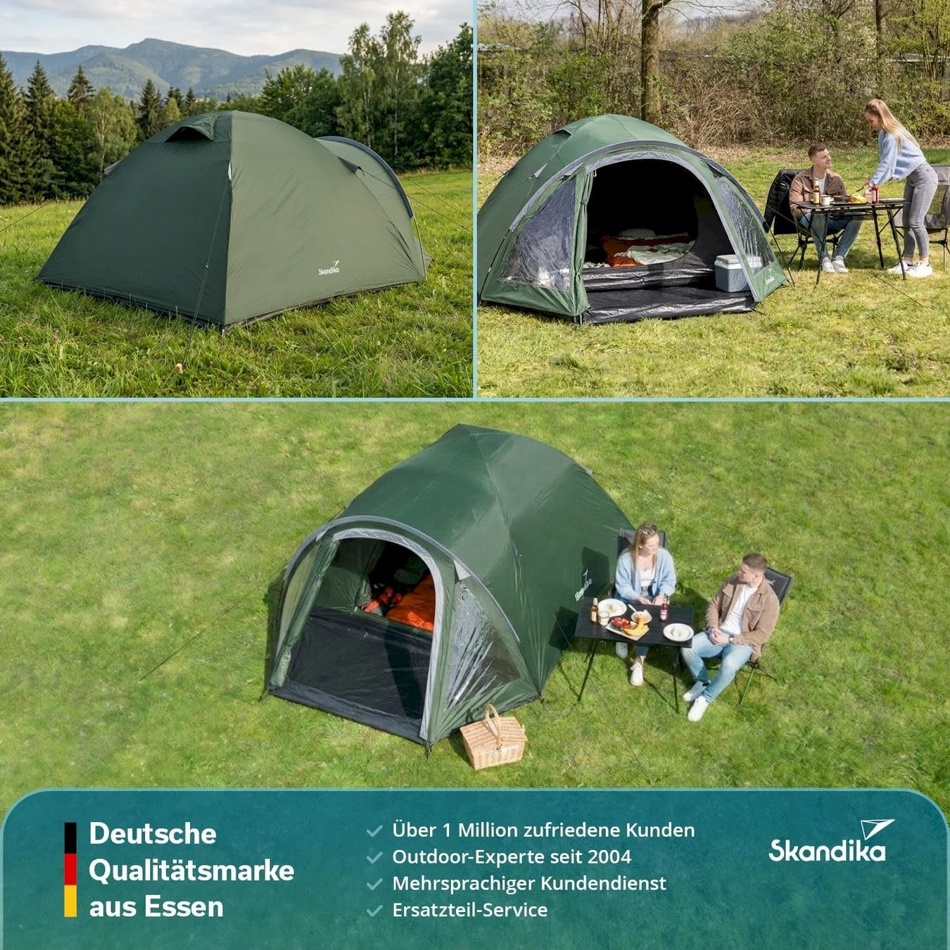 Tende : Skandika Larvik 4 Sleeper Kuppelzelt – Nuovo e nell'imballaggio originale da Bottighofen venduto da zaap 6