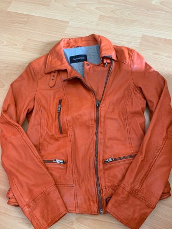 Jolie veste en cuir orange Oakwood taille L