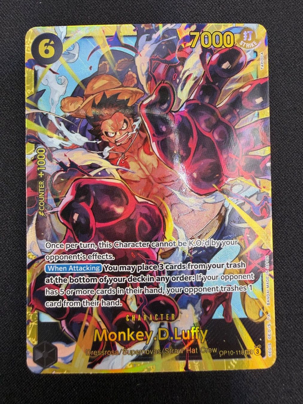 Bandai Sammelbilder & Trading cards: Monkey.D.Luffy OP10-118 SEC NM – Neu (gemäss Beschreibung) aus Rolle von KPTreasures