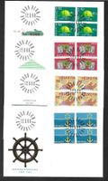 4 FDC 457 - 460 Serie Viererblöcke ET Bern 12.9.1968