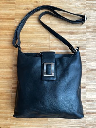 Umhängetasche Leder Schwarz Marc Picard