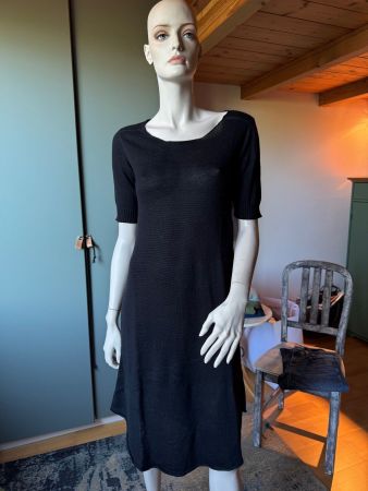Hannes Roether Strick-Kleid, Grösse S, Schwarz, Winter-Look
