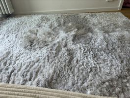 Shaggy Rug grey 150x200 good condition