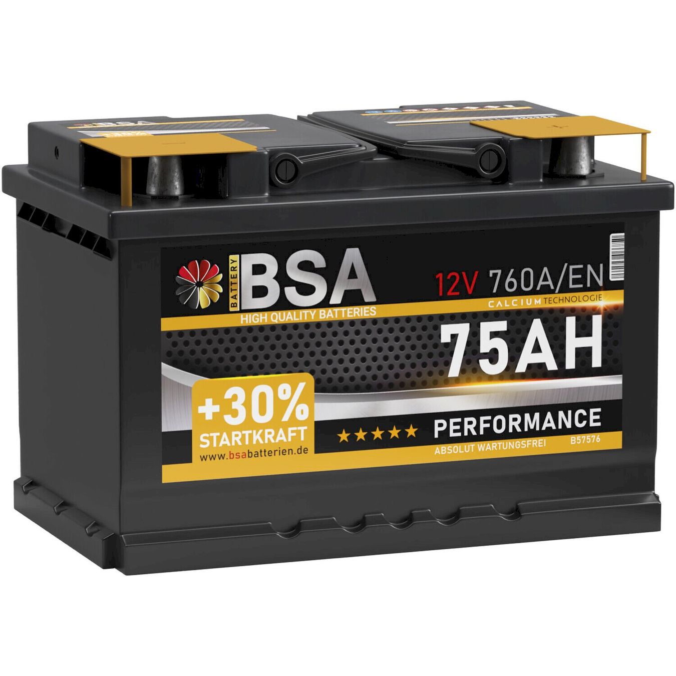 Batterie: BSA Performance Autobatterie 75Ah 12V – Nuovo e nell'imballaggio originale da Bottighofen venduto da zaap 1