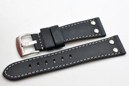 Uhrenband Vintage Fliegerband 18mm schwarz