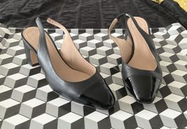 Schwarze Scarosso Slingpumps, Gr. 36,