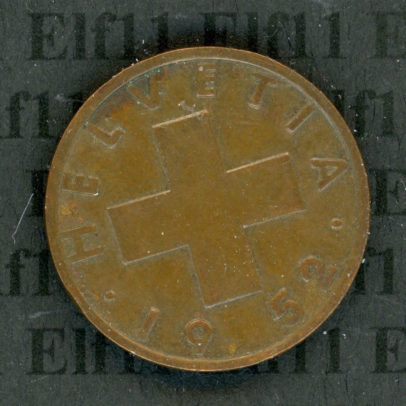 Tutti le monete: CHF___0.02 1952 -vz 2 Rappen – Usato da Widnau venduto da Elf11