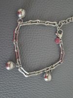 Armband mit Kugeln, Edelstahl, Silberfarben.