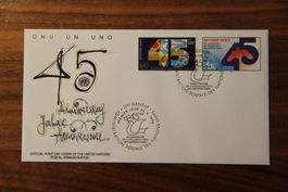 UNO Genève 1990 - FDC - 45 Jahre Vereinte Nationen