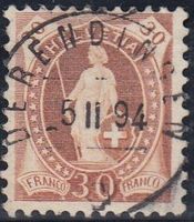 68D mit Vollstempel Derendingen, 5.2.1894