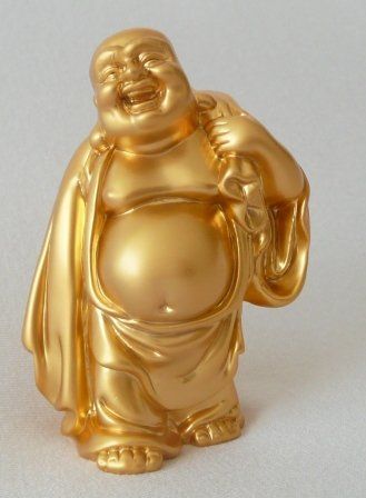 Sculture & Statue: Happy Buddha - goldfarben matt – Nuovo e nell'imballaggio originale da Mauren venduto da Yeelen 2