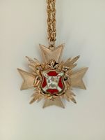 Vintage Coro Schmuckstück Großes Wappenschild an einer Kette