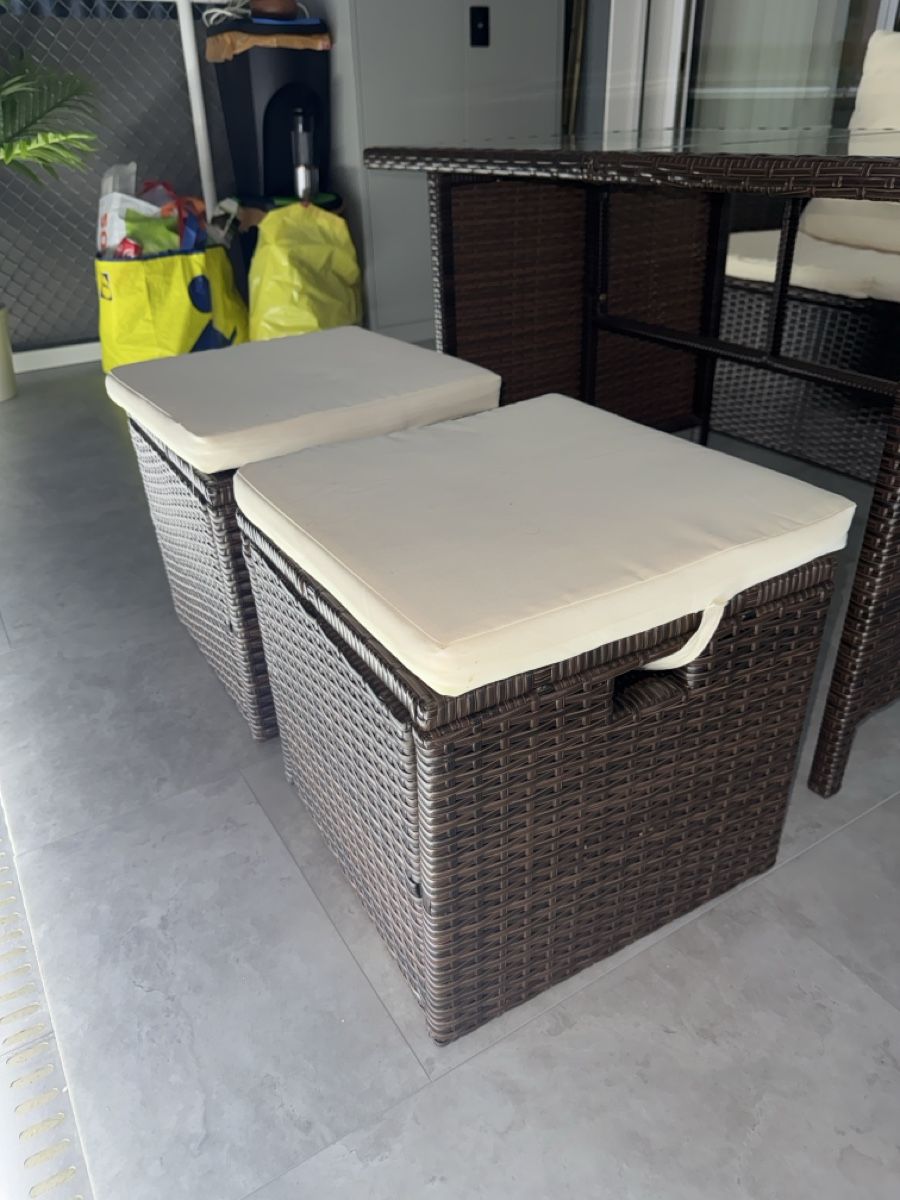 Set di tavolo e panche: Gartenmöbel Set aus Polyrattan  – Usato da Neuenhof venduto da cva_7c8y 2