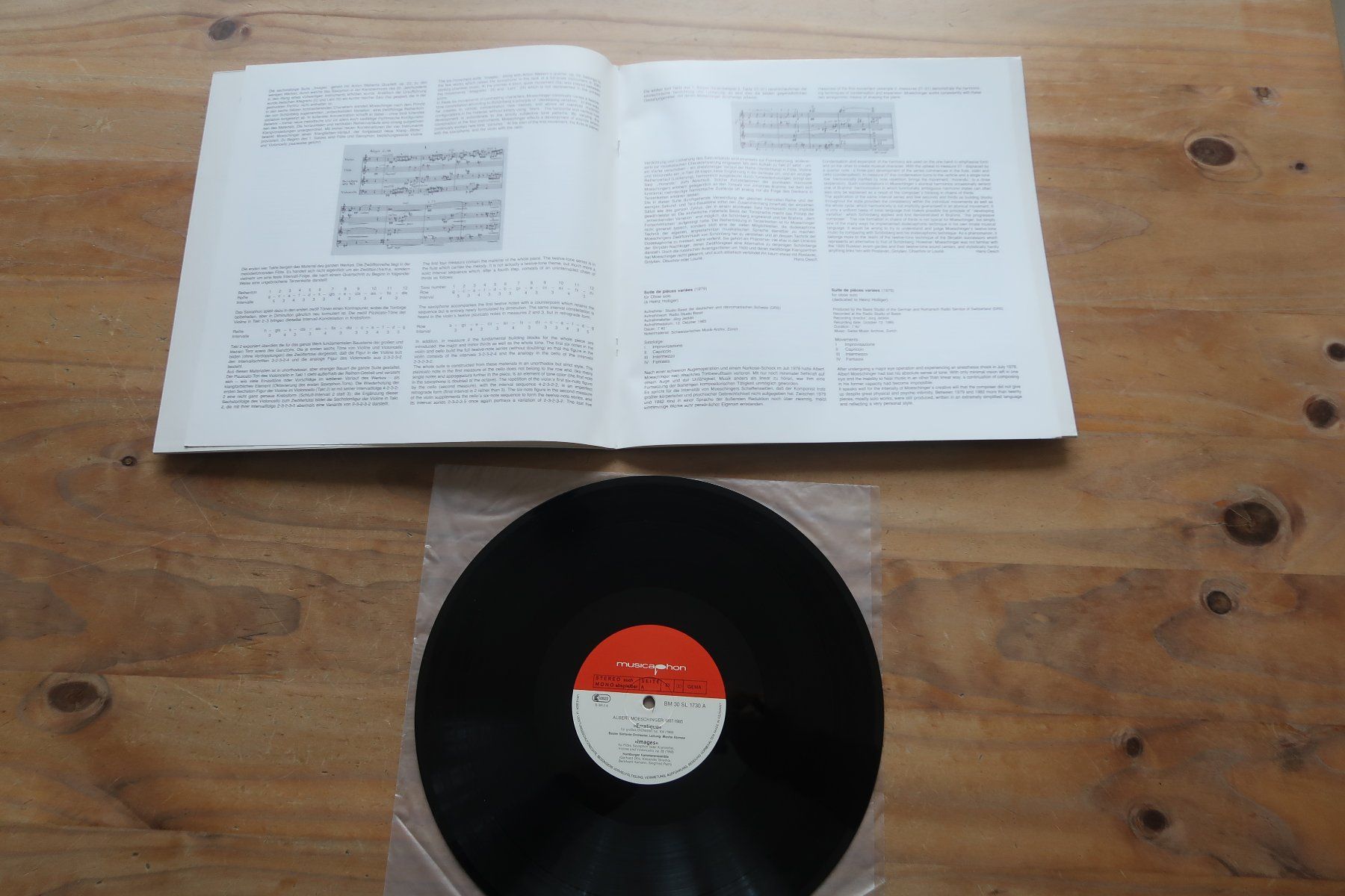 Schallplatten: ALBERT MOESCHINGER - BASLER KOMPONISTEN - VINYL LP – Gebraucht aus Basel von Patiscat 6