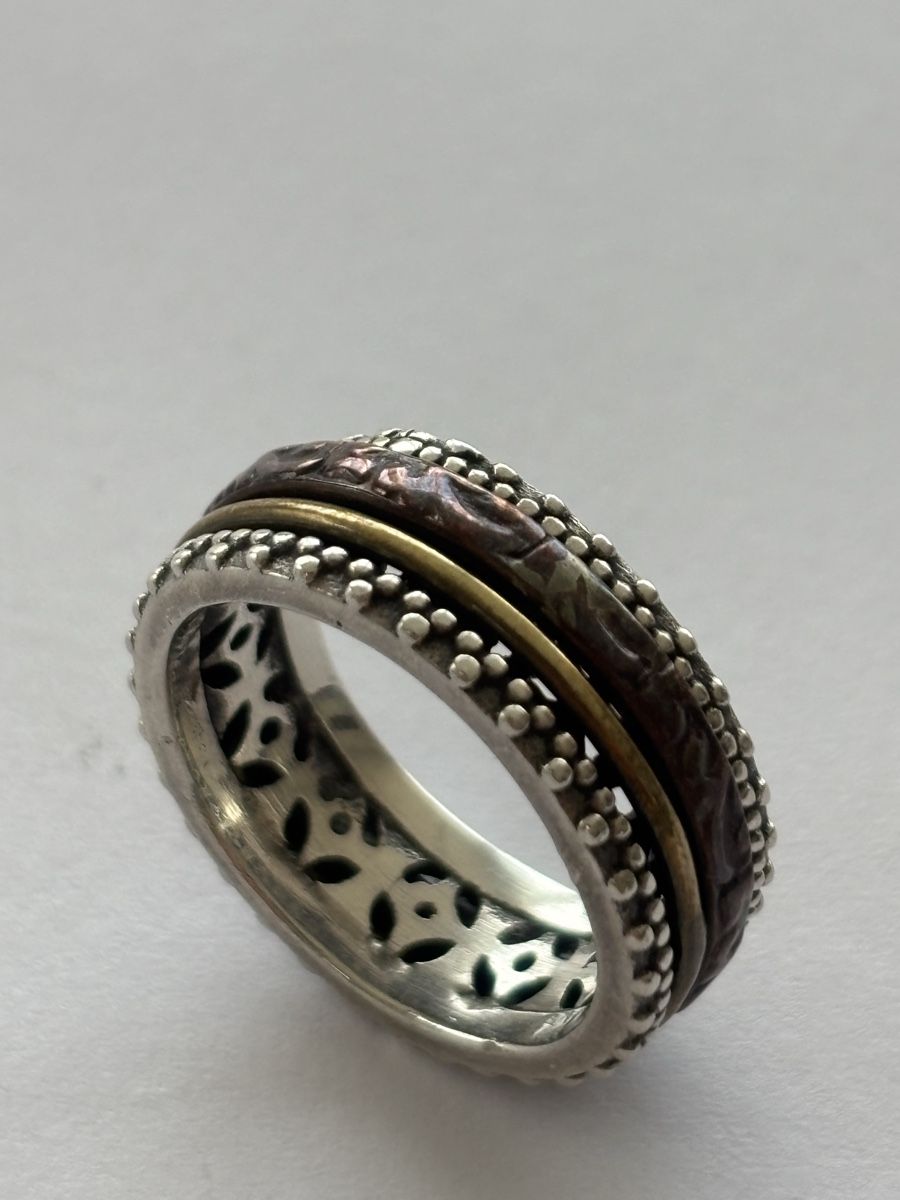 Anelli: Silberschmuck 925  Ring drehbar, einzigartiges Design – Usato da Langnau am Albis venduto da flusspflege 5