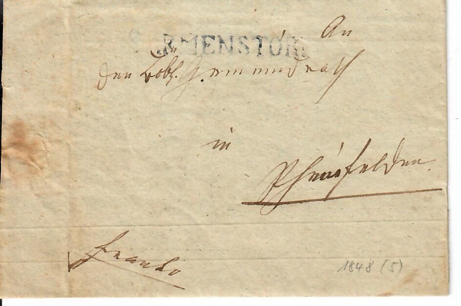 Alle Briefmarken: Vorphilabrief Sarmenstorf  1845 – Gebraucht aus Hochdorf von Ziegel-16