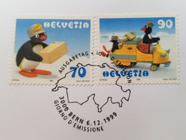 1999 - Pingu - Nr. 987 - 988 mit ET - Postblatt       /  466