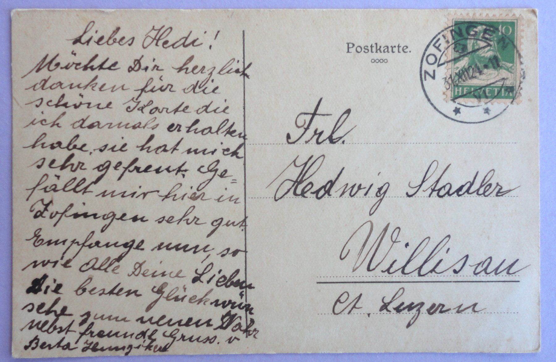 Cartoline postali: Paysage - M. Erismann – Usato da Fétigny venduto da Billy2miny 1