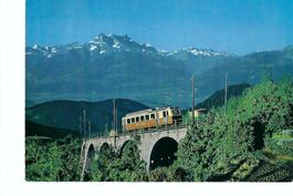 Leysin, chemin de fer, Eisenbahn,  Dents du Midi