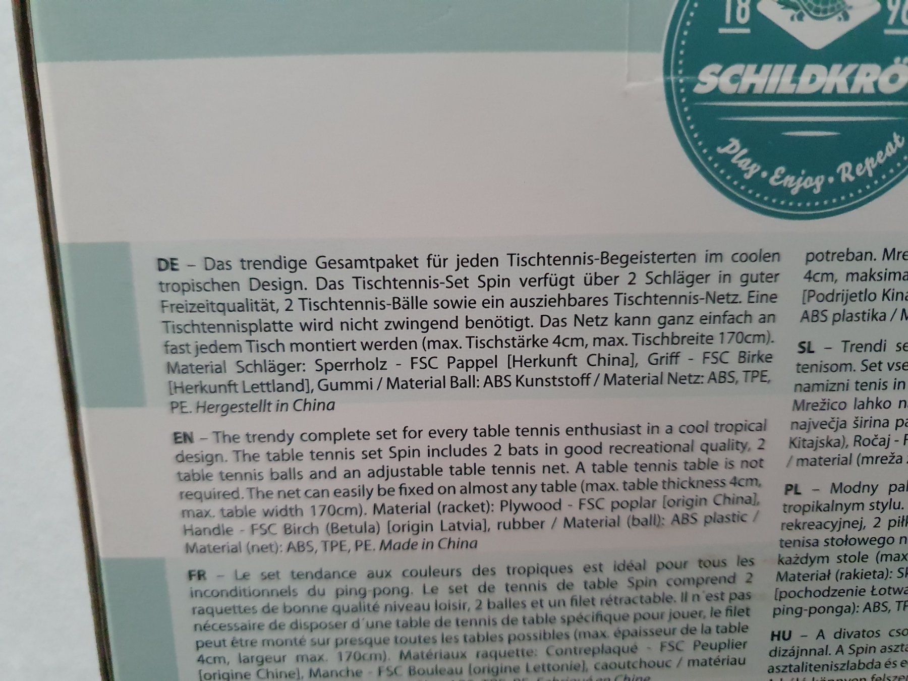 Tischtennis: Neu - Schildkröt - Tischtennis Set – Neu und originalverpackt aus Dagmersellen von Jarsetz_Restposten 2