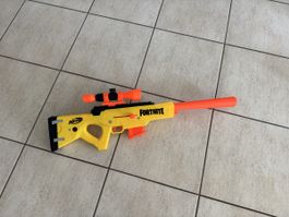 Nerf Fortnite BASR-L Blaster gelb mit Zielfernrohr gebraucht