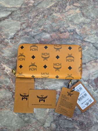 MCM Geldbörse cognac mit Visetos Muster