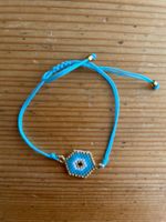 Perlenbesetztes 🧿Evil Eye🧿 Armband türkis