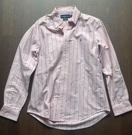 Ralph Lauren Hemd, Grösse M, Rosa Gestreift