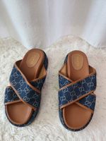 Gucci Pantoletten Sommer Denim Gr. 38.5Top!