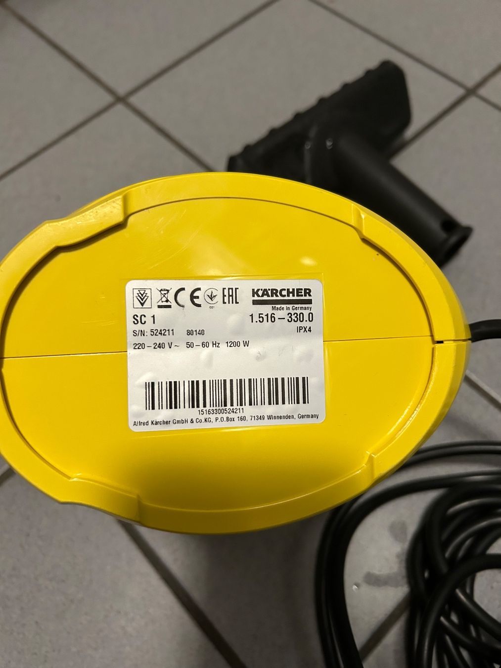 Kärcher Dampfreiniger: Kärcher SC 1 Dampfreiniger – Neu (gemäss Beschreibung) aus Riehen von mittwoch81 1