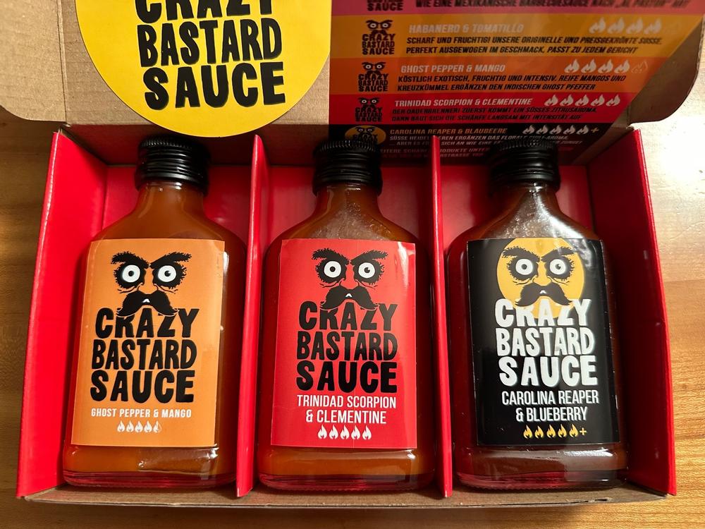 CRAZY BASTARD SAUCE!! TRINIDAD SCORPION & CLEMENTINE! GHOST PEPPER & MANGO!  HABANERO & TOMATILLO! 