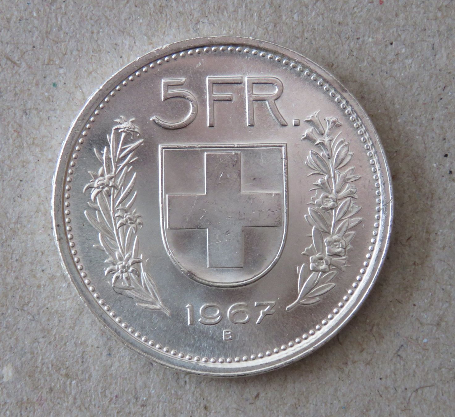 Tutti le monete: Fr. 5.-  1967  Silber – Usato da Kreuzlingen venduto da Koi4