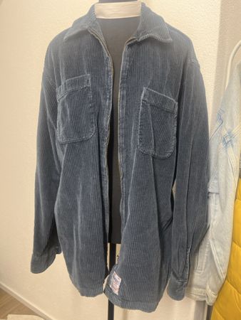 Diesel Industry Corduroy Jacket Blue Zip Closure Size M