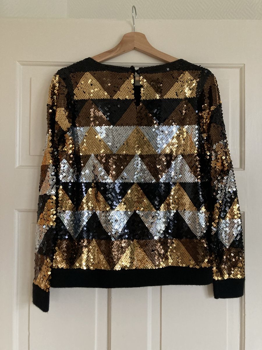 Essentiel Antwerp Top: Essentiel Antwerp Sequin Sweater Size S/M – Nuovo (secondo la descrizione) da Zürich venduto da Maki333 1