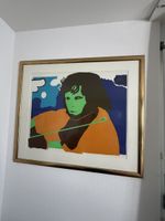 Farbenfrohes PopArt Bild der Geiger, Enzo Zuters, 110x95 cm