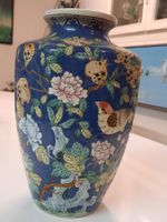 zauberhafte alte China Vase mit Vogel- und Blumenmuster