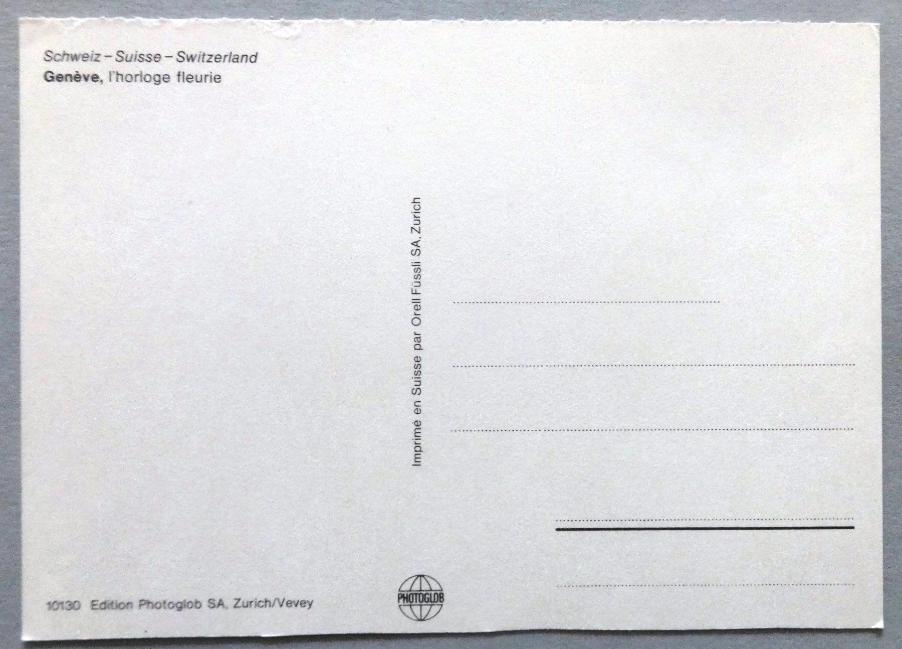 Cartes postales: Genève, l' horloge fleurie – D'occasion à Fétigny par Billy2miny 1