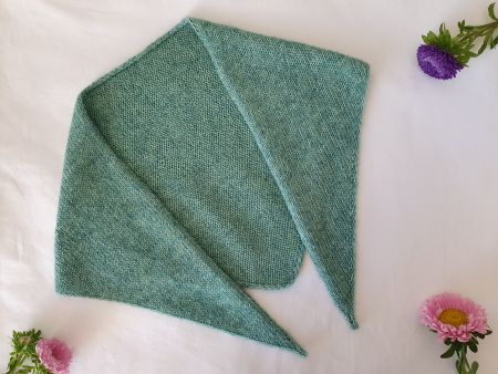 Dreieckstuch Handgestrickt, Unikat, Geschenk, Jade