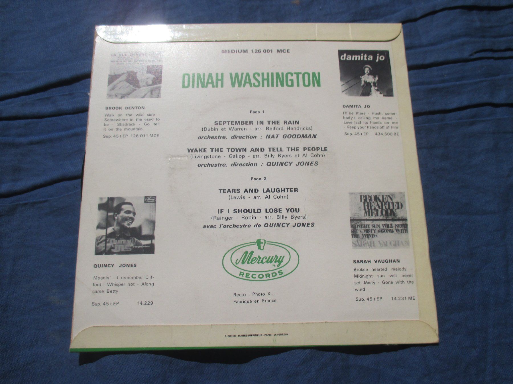 Dischi in vinile: Dinah Washington EP September In The Rain – Usato da Colombier NE venduto da Nevenma 1