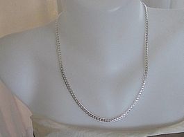 Schönes  Silber Collier L 51 cm B 5mm 18g  Bijou!