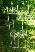 Metallzaun Steckelement Rankgitter Garten weiss Shabby