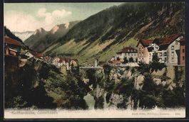 Göschenen, Teilansicht mit Gotthardbahn