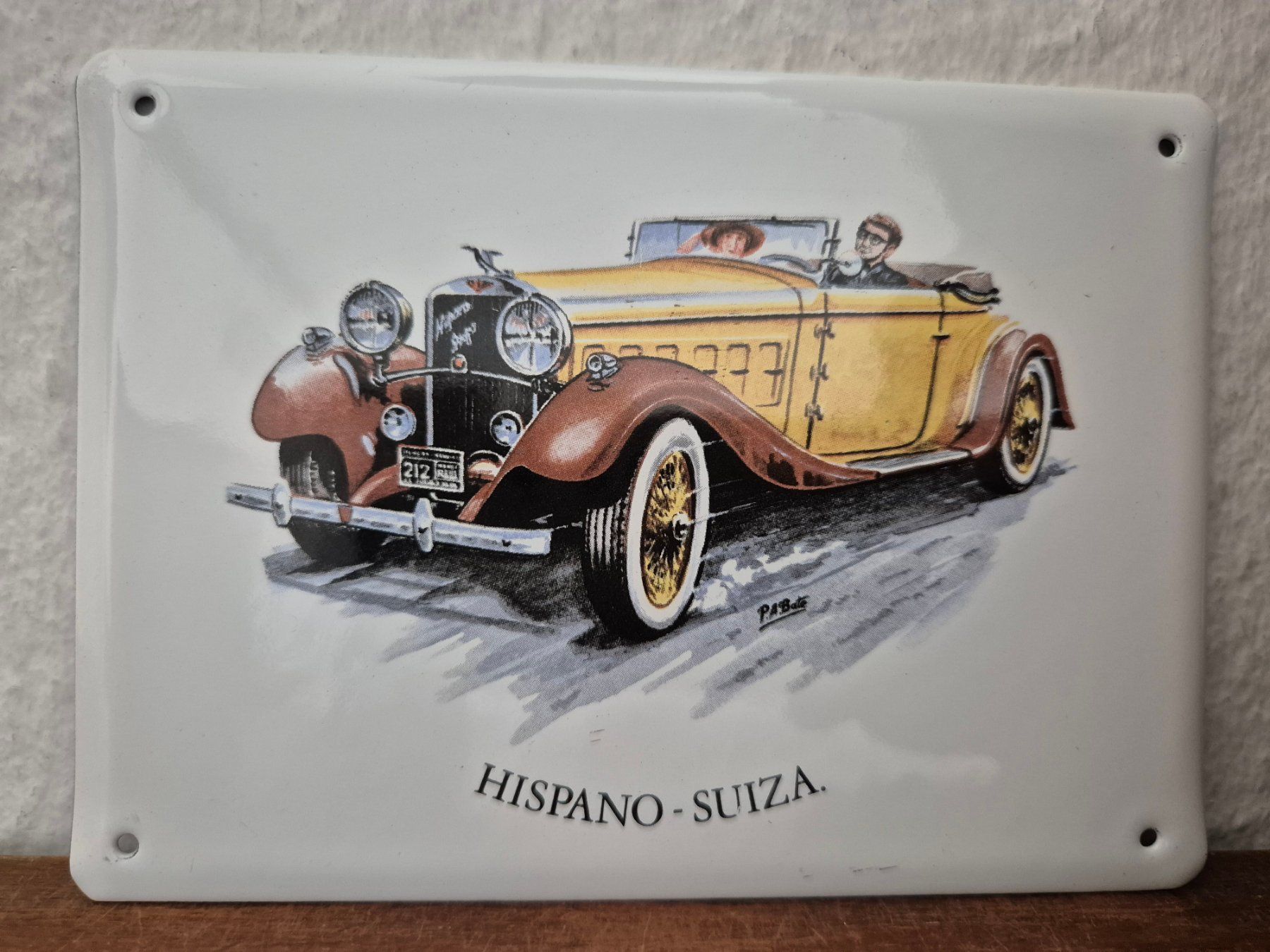 Insegne: Emailschild Hispano Suiza Oldtimer Logo Emaille Schild Retro – Nuovo (secondo la descrizione) da Schaffhausen venduto da pfanis09 1