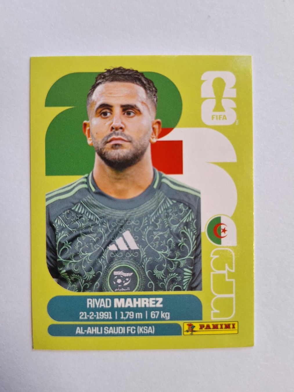 Panini Cartes à collectionner: Panini Riyad Mahrez ALG 15 – Neuf (Voir description) à Romanens par Crocette