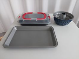 Set mit 3 Stück diverse Backformen , in Top-Zustand