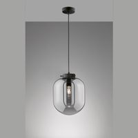 Pendelleuchte, Schwarz, 18 cm Ø, IP20