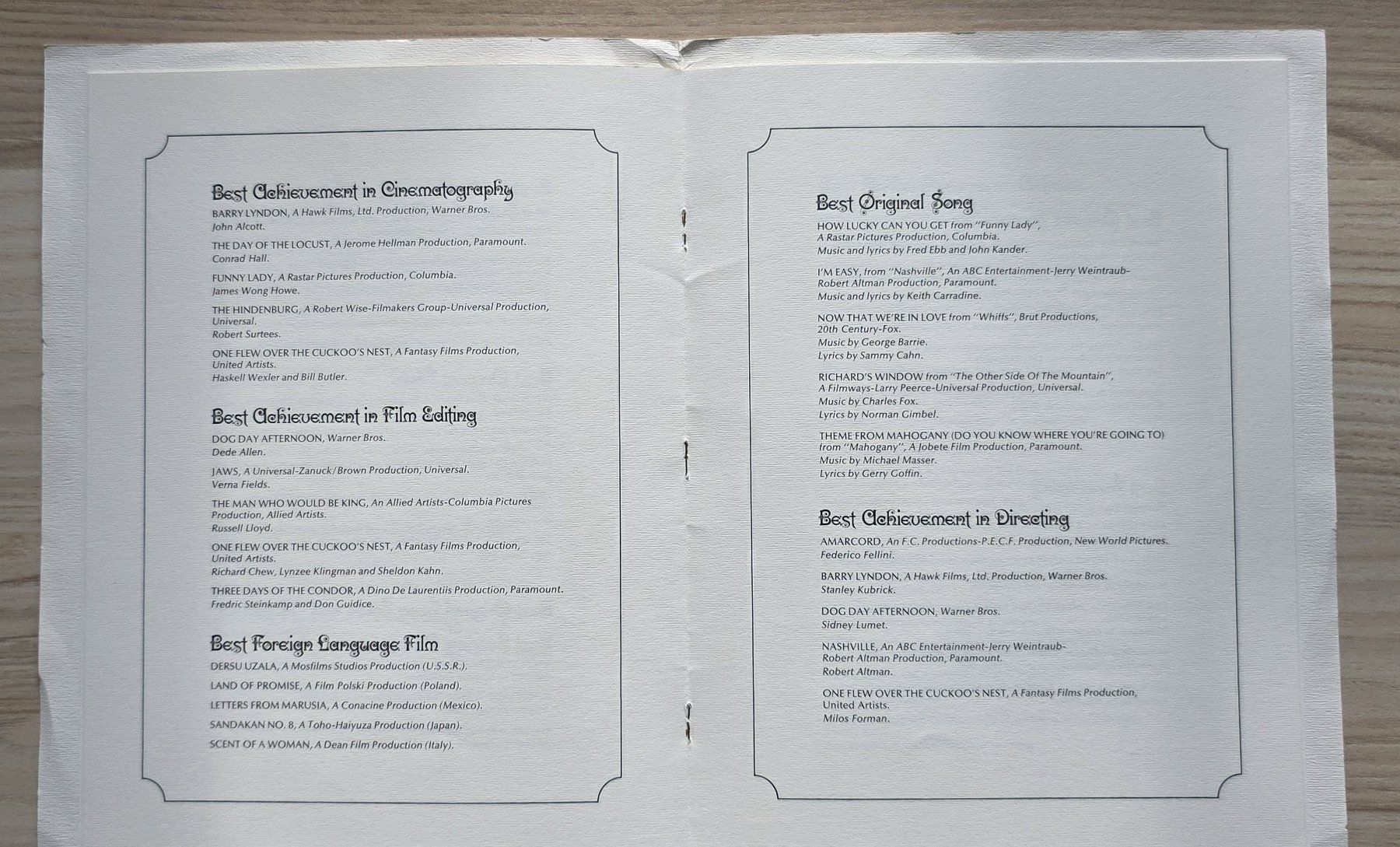 Libri: 48th Academy Awards Programm, Zustand sehr gut, 1976 – Usato da Oetwil am See venduto da fineli2 1
