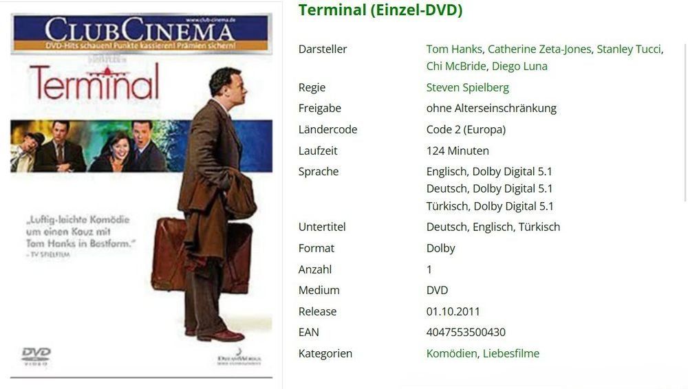 Tutti i DVDs: Terminal *originalverpackt/neu – Nuovo e nell'imballaggio originale da Dietikon venduto da Ruempfli 1